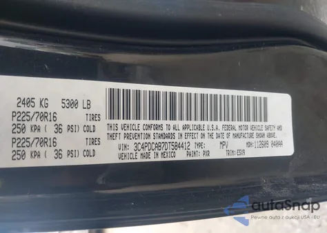 2013 Dodge Journey American Value Pkg from USA, damaged, VIN 3C4PDCAB7DT584412